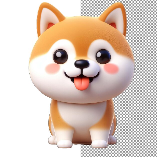 PSD rendered rascal 3d adorable dog