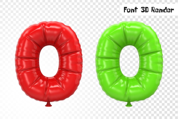 PSD rendering 3d balonu numer 0