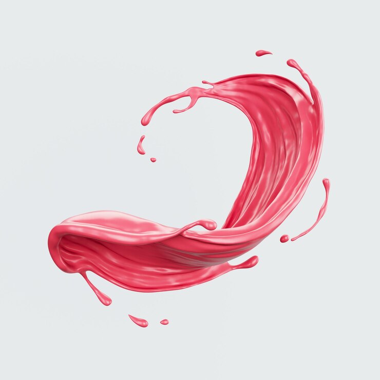 PSD rendering 3d płynnej farby splash