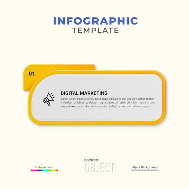 Rendering 3D Projekt infograficzny szablon infografiki biznesowej