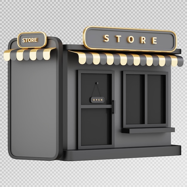 Rendering 3D sklepu internetowego