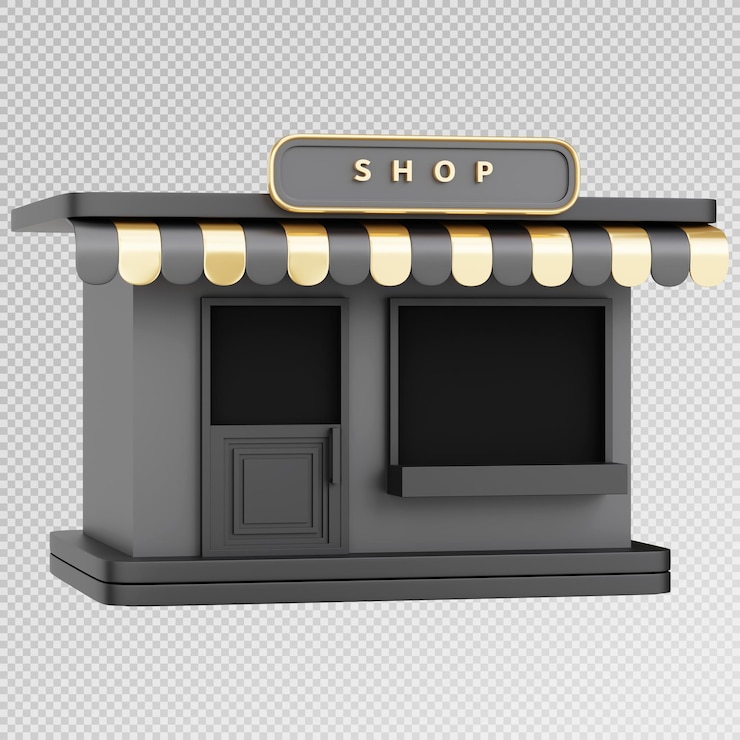 PSD rendering 3d sklepu internetowego