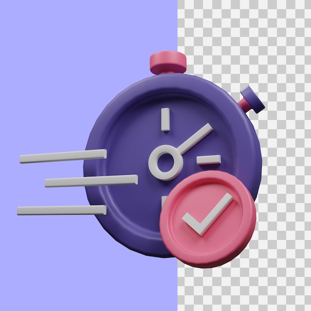 PSD rendering 3d stopwatch icon