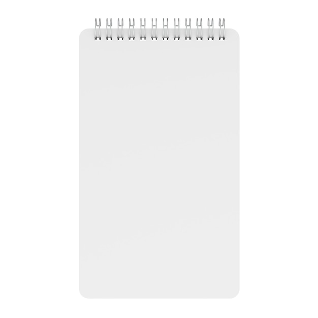 Rendering 3D Top Spiral Notebook izolowany na przezroczystym tle