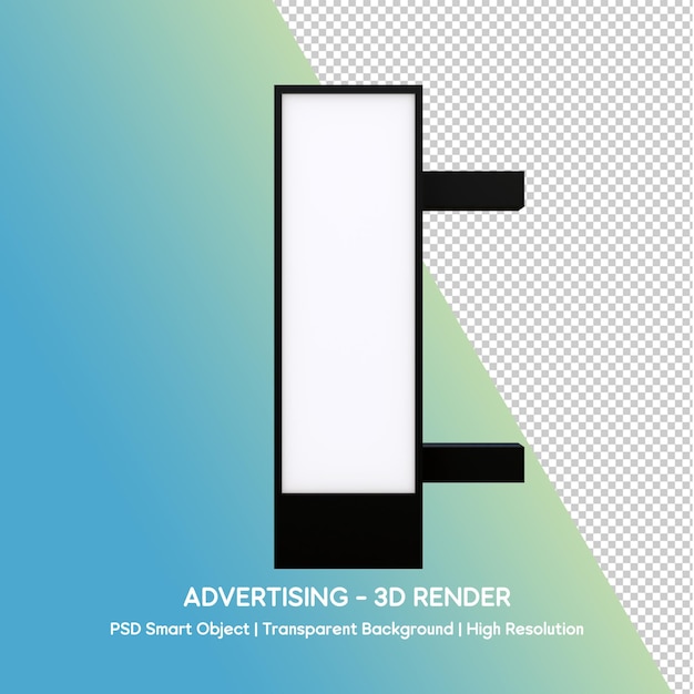 Rendering reklamowy 3D z przezroczystym tłem