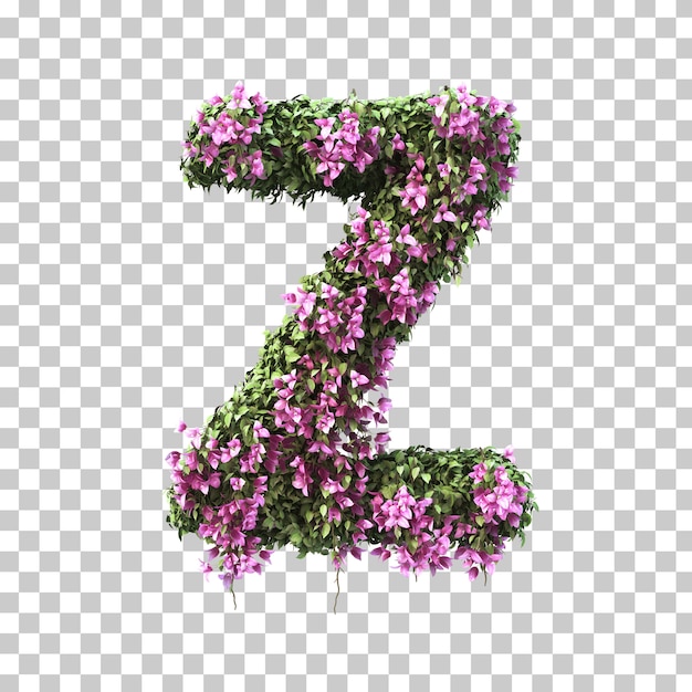 Renderowania 3d Alfabetu Z Bougainvillea