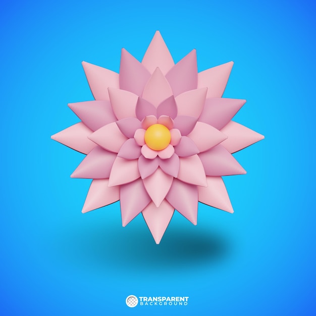 Renderowania 3D Fioletowy Kwiat Lotosu