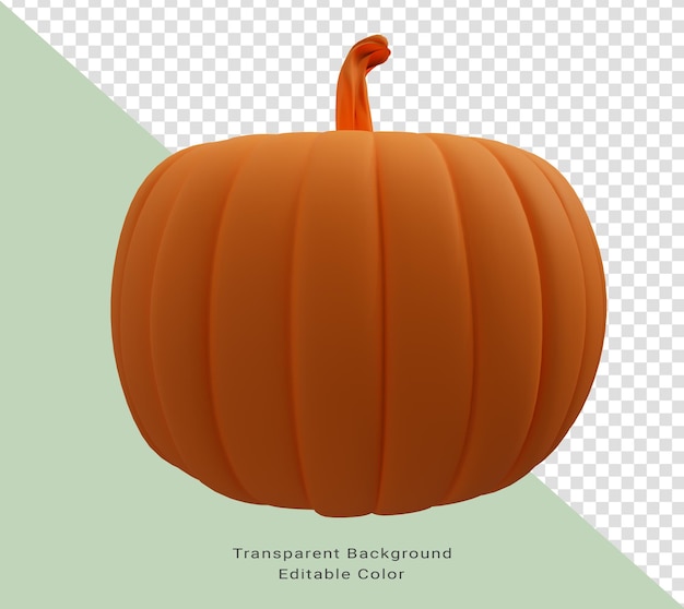 Renderowania 3d Halloween Dynia Widok Z Przodu Minimalne Halloween Halloween Tło