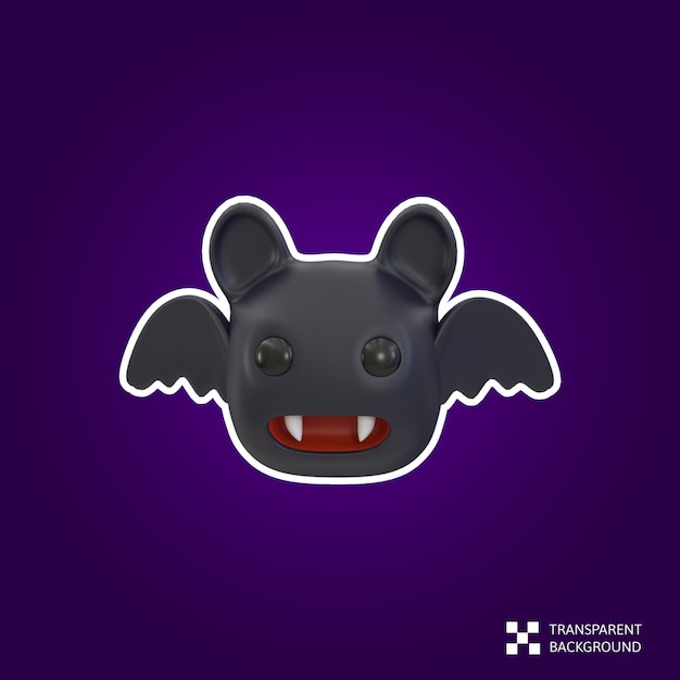 Renderowania 3d Ikona Halloween - Cute Bat