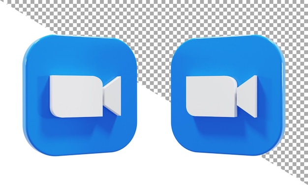 PSD renderowania 3d ikona logo zoom izometryczny
