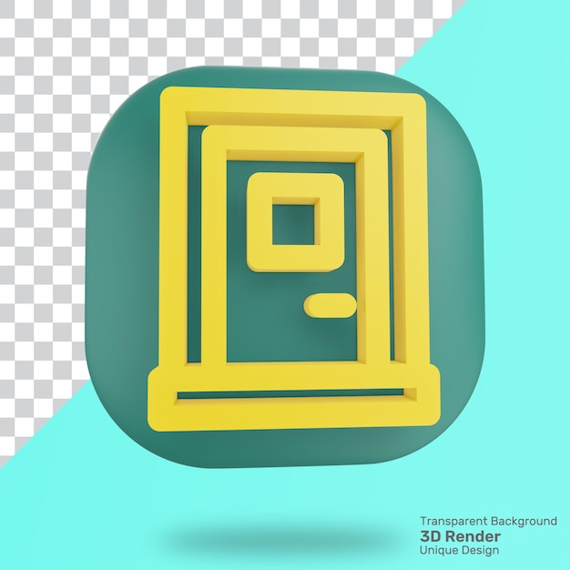 PSD renderowania 3d ikona znaku toalety z przezroczystym tłem