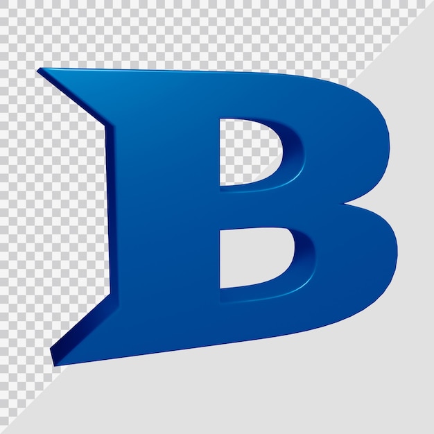 Renderowania 3D litery alfabetu b