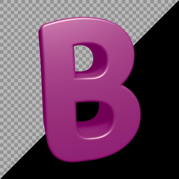 PSD renderowania 3d litery alfabetu b