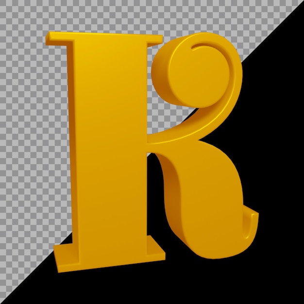 Renderowania 3D litery alfabetu k