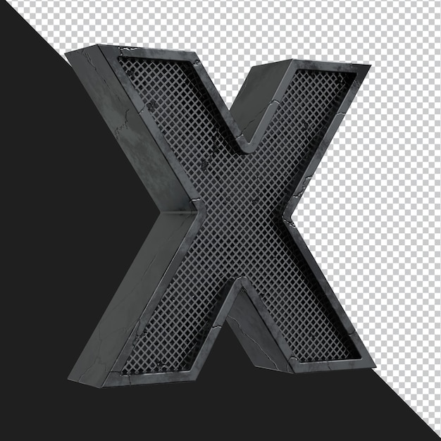 Renderowania 3D litery alfabetu X na białym tle
