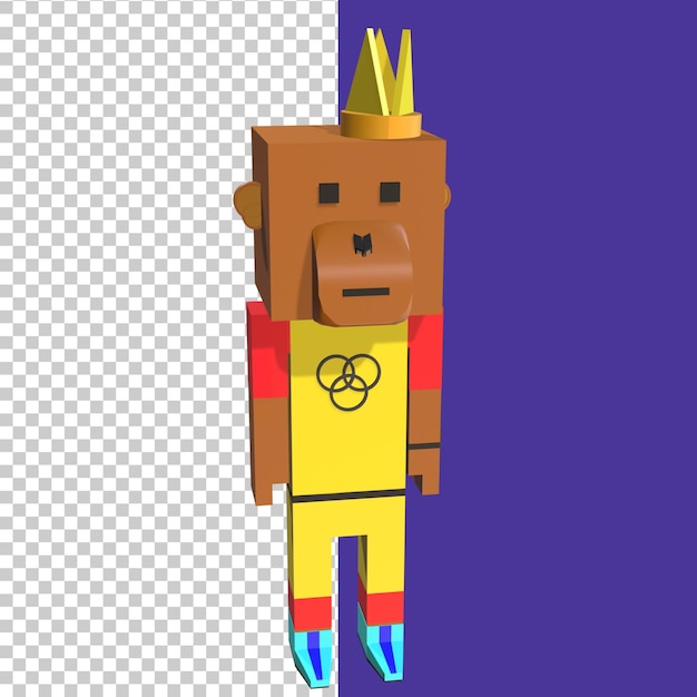 Renderowania 3D Monyet ilustracja