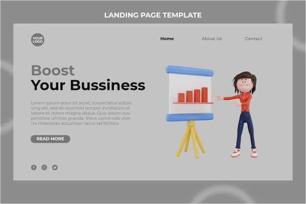 Renderowania 3d Obiektu Ilustracji Seo Szablon Landing Page Premium Psd