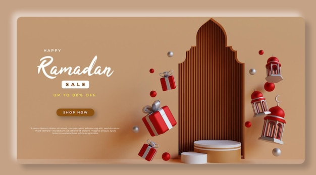 PSD renderowania 3d ramadan kareem sprzedaż psd
