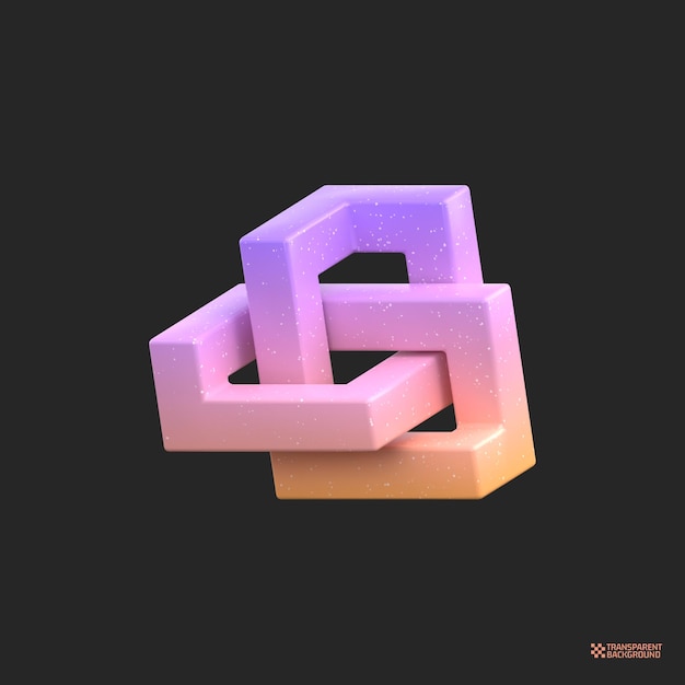 Renderowania 3D Streszczenie Gradient Obiekt sztuki geometryczne kształty