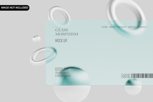 PSD renderowania 3d szkliste tło w nowoczesnym stylu szklanego morfizmu