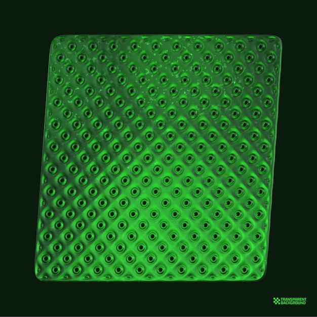 PSD renderowania 3d zielony geometryczny kształt