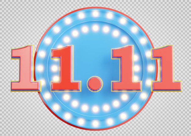 Renderowanie 3D 1111 Baner sprzedaży Flash z żarówką