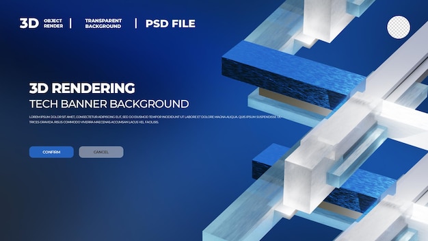 Renderowanie 3D abstrakcyjnego geo psd