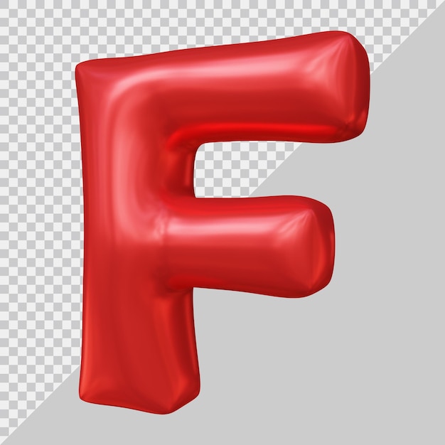 Renderowanie 3d Balonu Z Literą Alfabetu F
