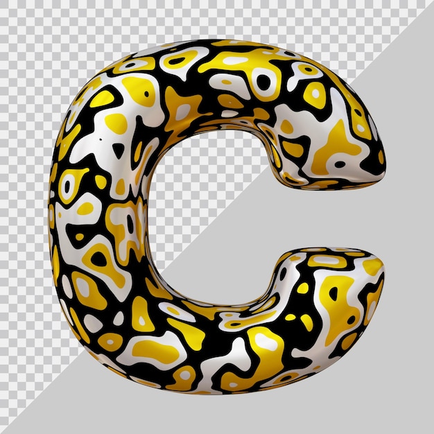Renderowanie 3d balonu z literą c