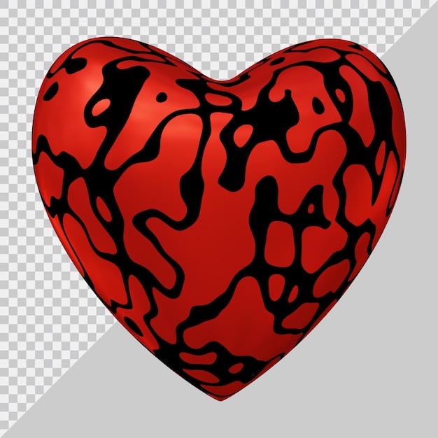 Renderowanie 3d balonu z symbolem serca