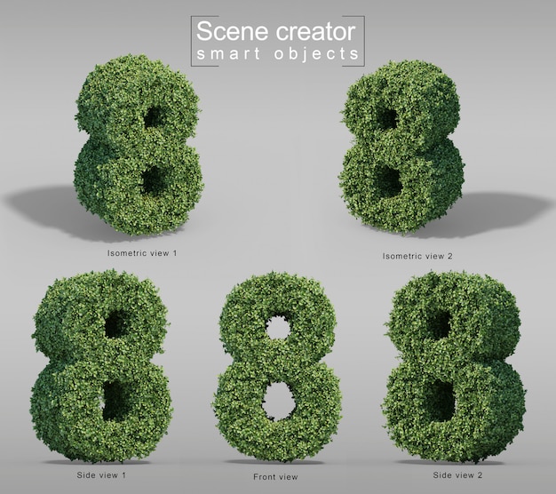 Renderowanie 3d Buxus Numer 8