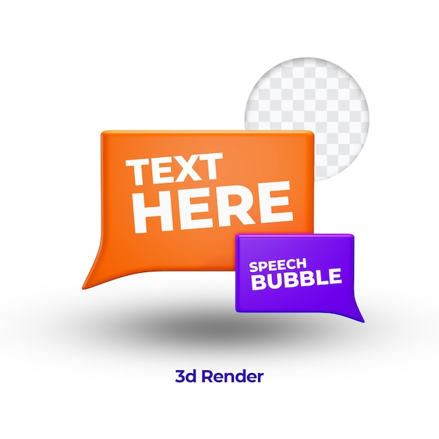Renderowanie 3d czatu z dymkiem