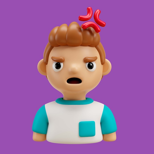 Renderowanie 3d Emoji Awatara Chłopca