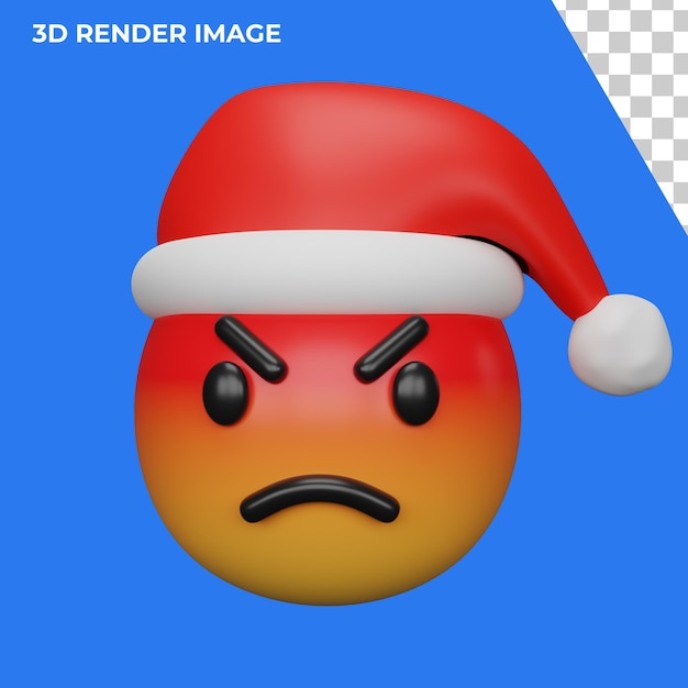 Renderowanie 3d emotikonów świątecznych i noworocznych