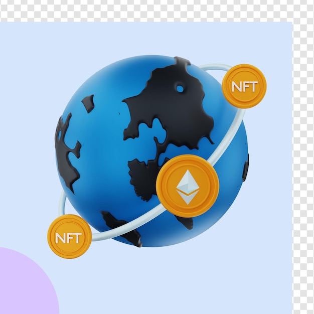 Renderowanie 3d Globalnych Transakcji Nft Monet