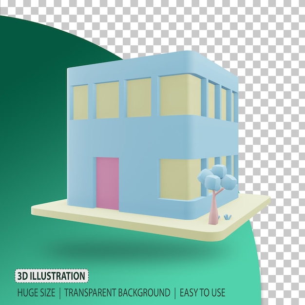Renderowanie 3d ikon biurowych z przezroczystym tłem
