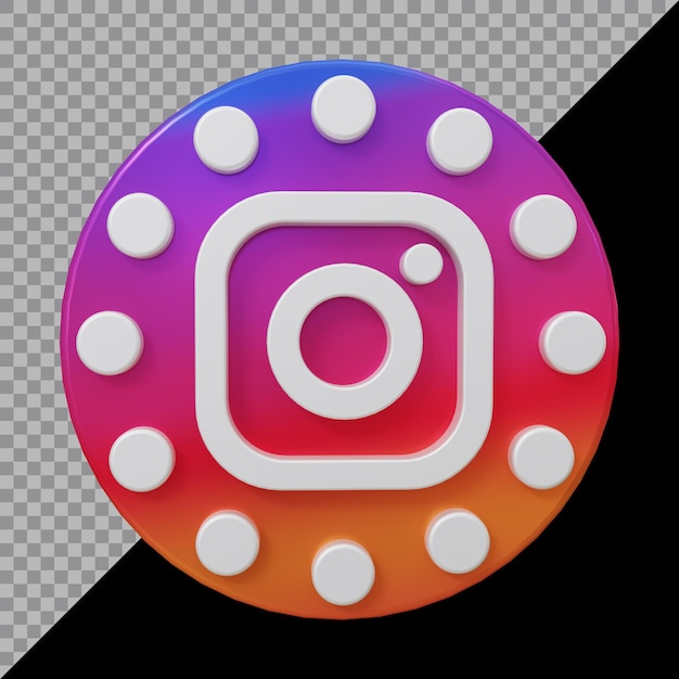 Renderowanie 3d Ikony Instagram