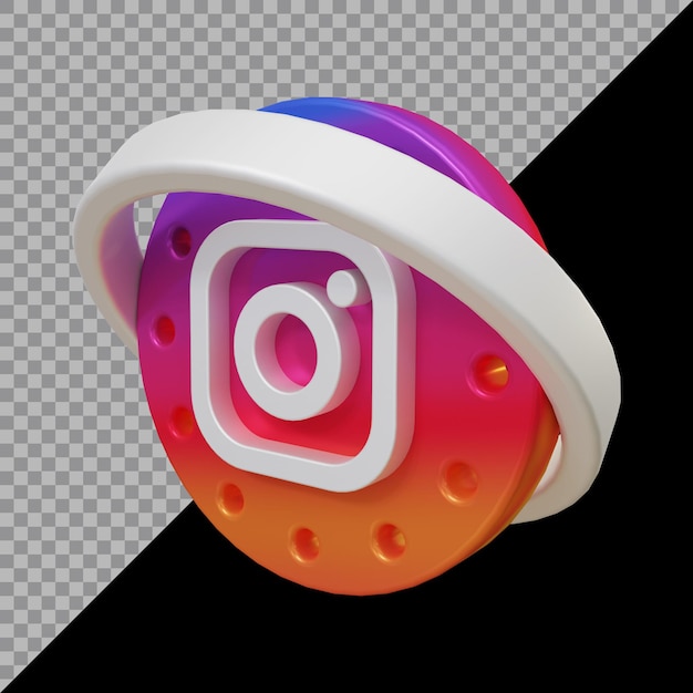 Renderowanie 3d Ikony Instagram