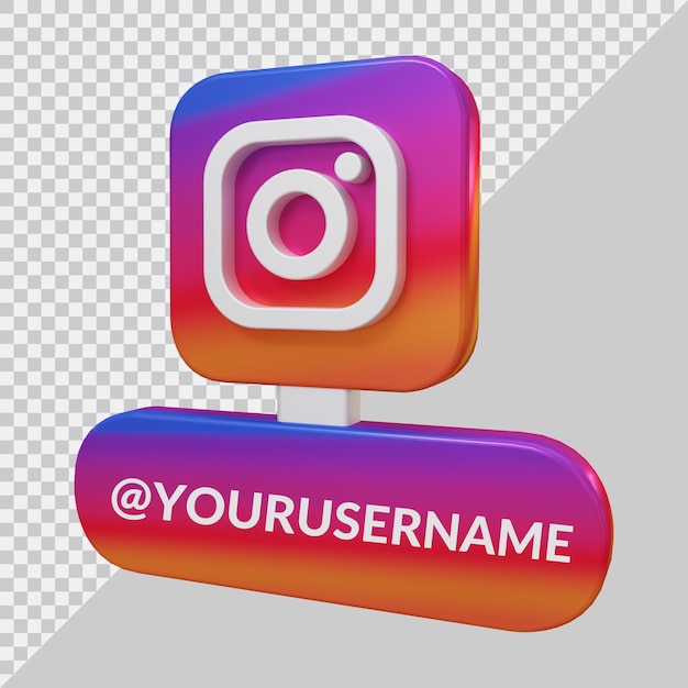 Renderowanie 3d Ikony Instagram