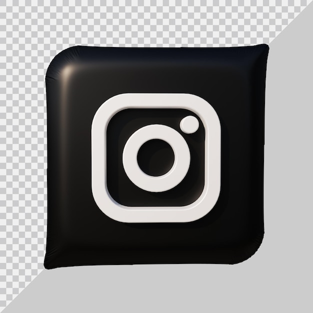 Renderowanie 3d ikony instagram