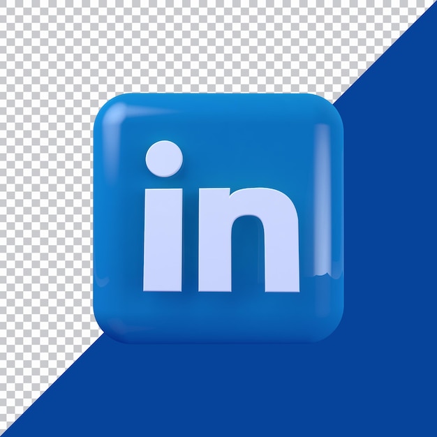 Renderowanie 3d Ikony Kwadratu Linkedin