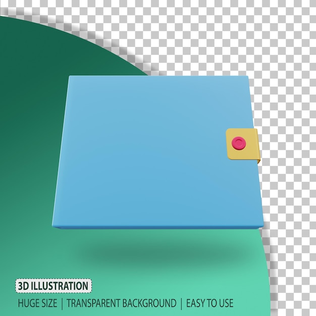 Renderowanie 3d Ikony Portfela Z Przezroczystym Tłem