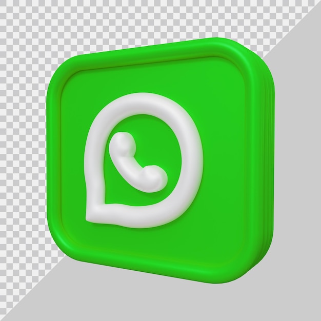 Renderowanie 3d ikony WhatsApp