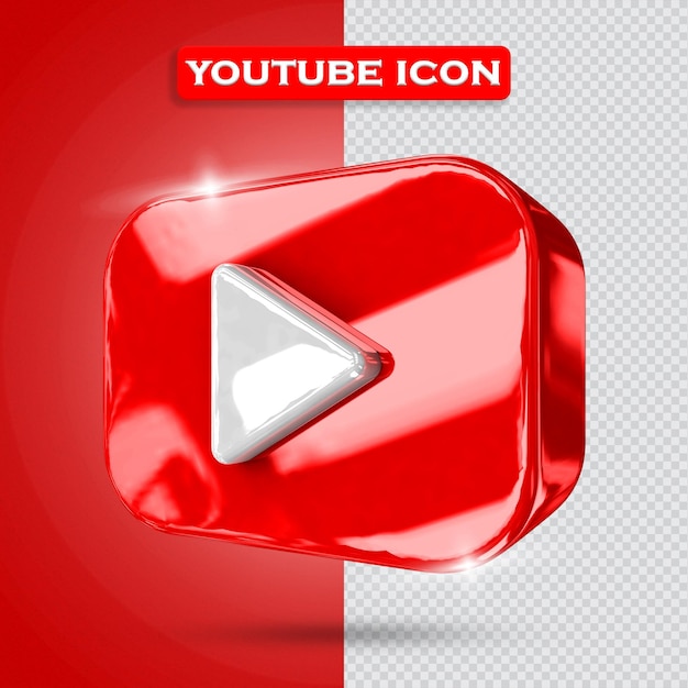 Renderowanie 3d ikony Youtube