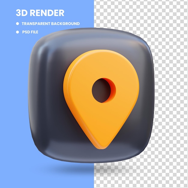 Renderowanie 3d Ilustracji Ikony Gry Pin Lokalizacji