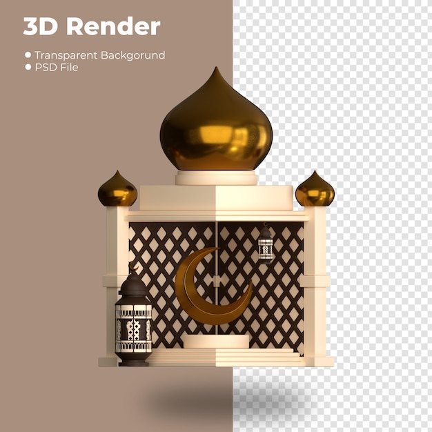 Renderowanie 3D jest wyświetlane na obrazie 3D.