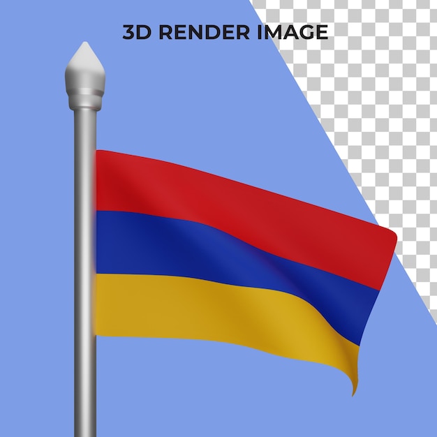 Renderowanie 3d Koncepcji Flagi Armenii święto Narodowe Armenii Premium Psd