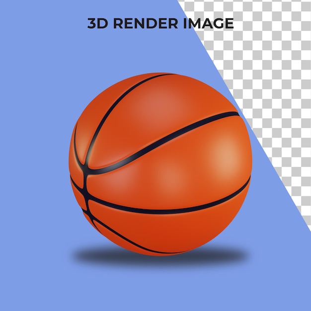 Renderowanie 3d Koszykówki Premium Psd