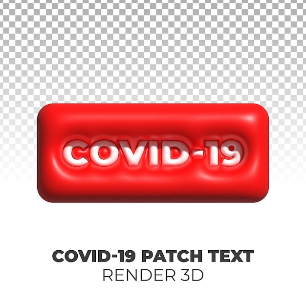 Renderowanie 3d łatki Psd Covid-19