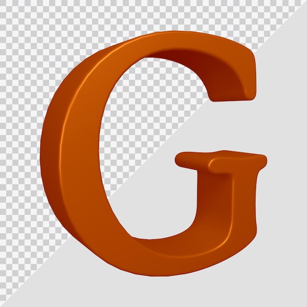 Renderowanie 3d Litery Alfabetu G